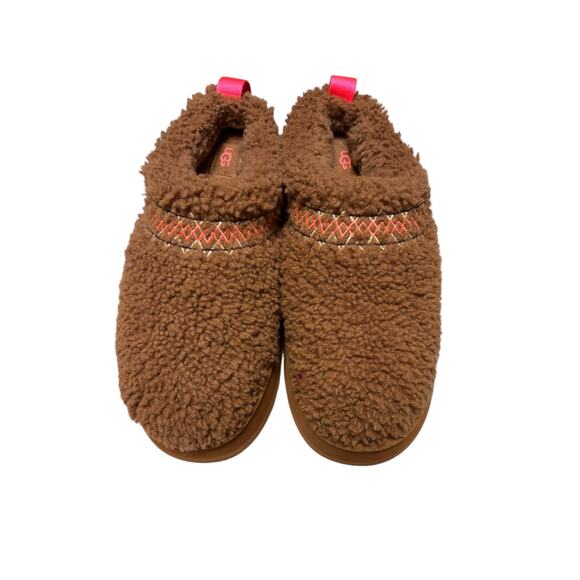 UGG Shearling Fleece Mule Slides Brown Slip On Platform Slippers Comfort Shoes - Picture 1 of 8
